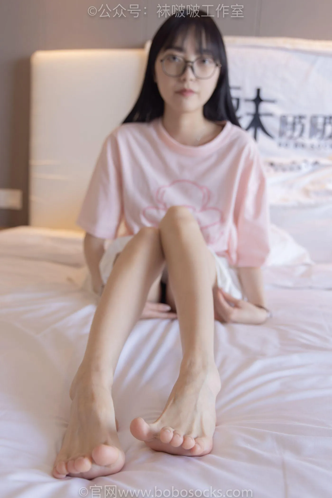 [BoBoSocks袜啵啵]NO.091 稚予-板鞋、淡粉色船袜、黑色船袜、裸足 [148P]插图